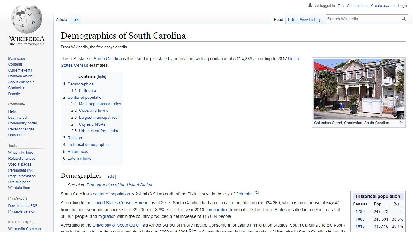 Demographics of South Carolina - Wikipedia